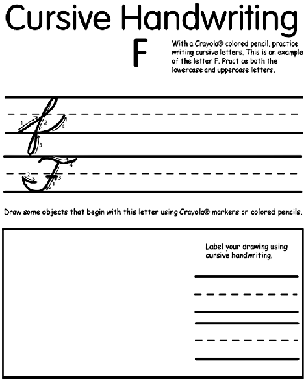 How to write cursive letter